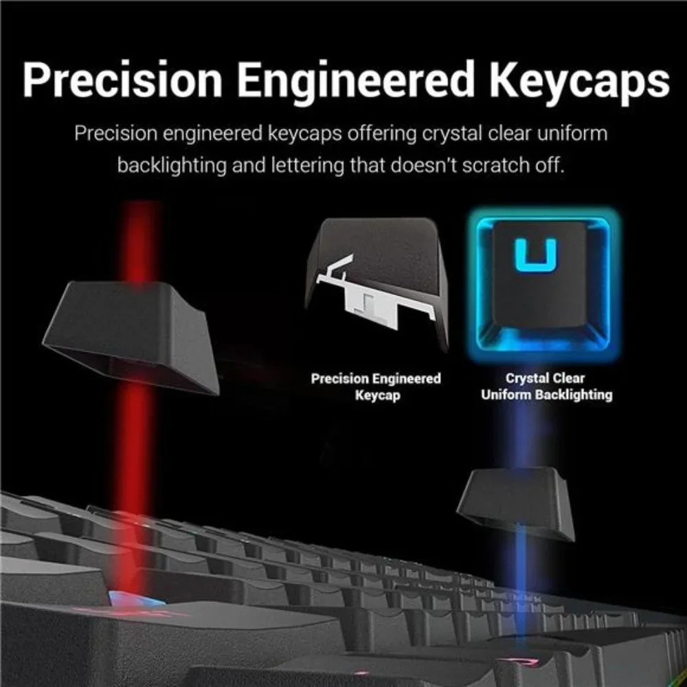 RGB-BA Mechanical Gaming Keyboard and Mouse Combo Wired RGB LED Backlit 60%